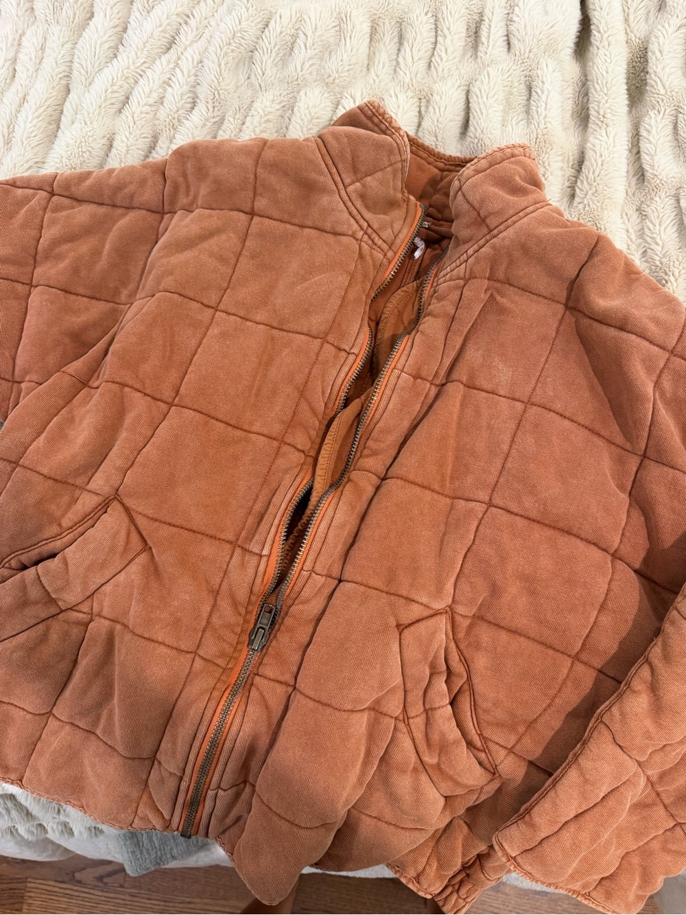 FREE PEOPLE Quilted Oversized Puffer Jacket - Rust - Picture 3 of 4